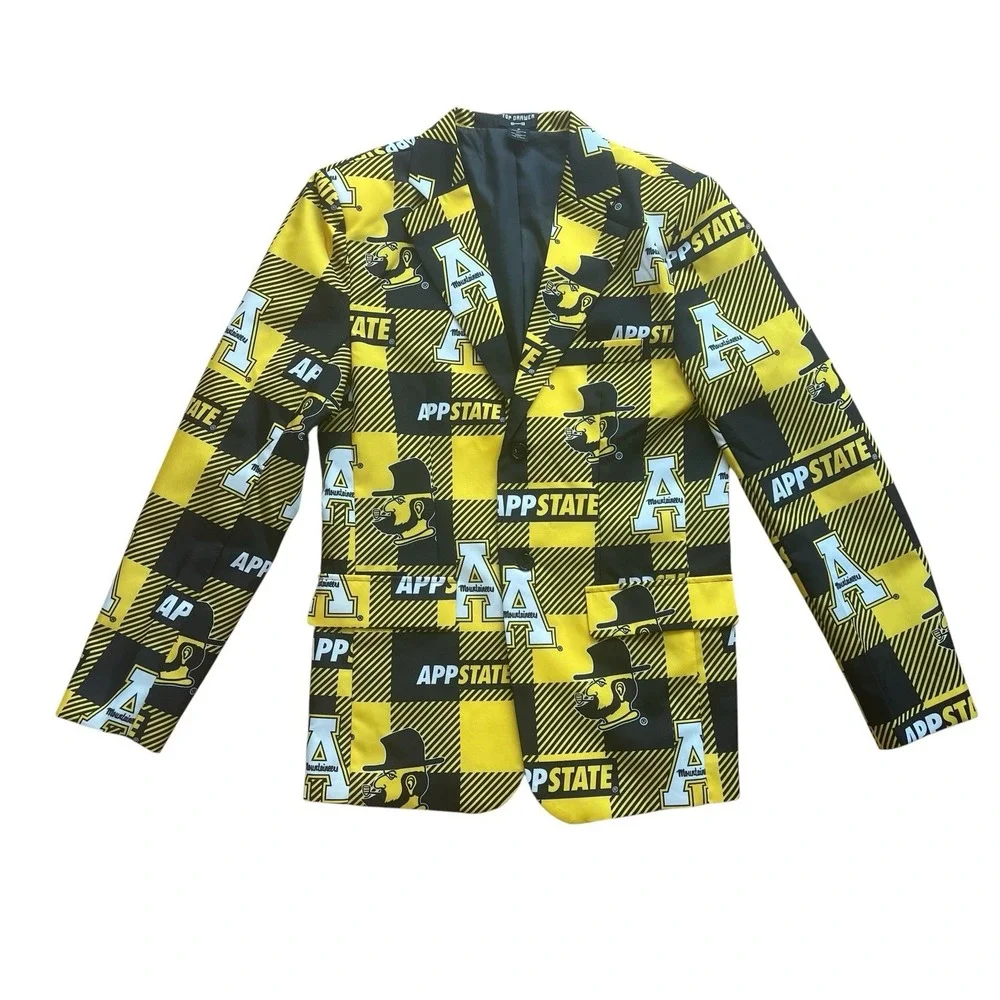 Top Drawer App State Mountaineers Blazer Jacket Men S Black Gold Game Day Yosef